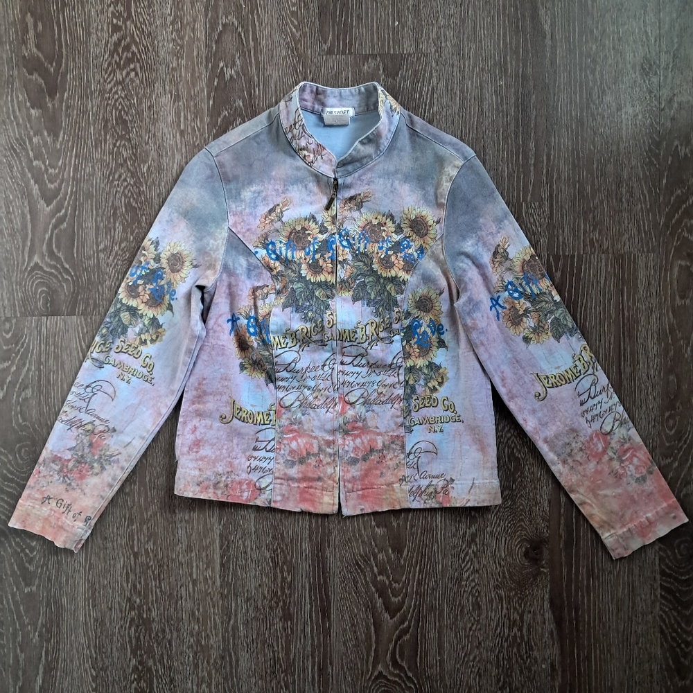 Y2K DB Sport Graphic Print Jerome Seed & Rice Co Jacket Women’s Medium